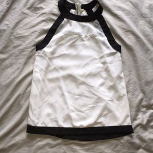 Black and white sheer top
